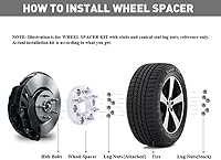 Vista 3 de DCVAMOUS 4 adaptadores de rueda de 6x135 a 6x5.5 de 1 pulgada con pernos de 14x2 compatibles con Ford 6 Lug 6x135 a 6x139.7 para F150 2004-2014
