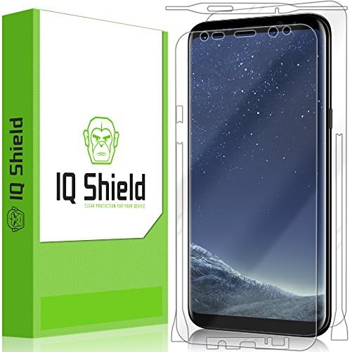IQ Shield Full Body Skin Compatible with Samsung Galaxy S8 Plus (S8+), Includes LiQuidSkin Clear (Full Coverage) Screen Protector HD and Anti-Bubble Film