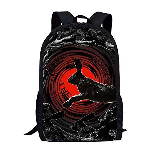 Preisvergleich Produktbild Haustier Kaninchen 3D Nachthimmel drucken Schüler Schultasche Kinder Cartoon Rucksack Mädchen Schulranzen