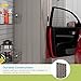 Suncast Base Storage Cabinet for Garage Organization, 9 Cu. Ft. Capacity, Platinum Metallic & Slate - Lockable Multi-Wall 2-Shelf Resin Organizer for Garden Supplies, Paint Cans & Outdoor Tools
