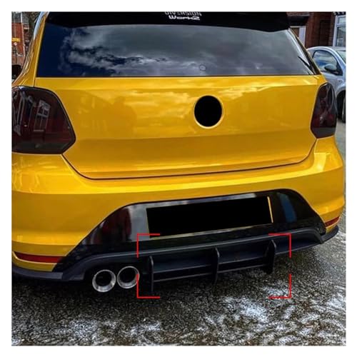 Parachoques trasero VW Polo GTI difusor divisor alerón 2011 2014 7