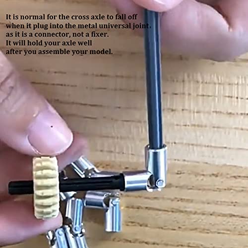 Sparkleiot 10 Stück Metall Universalgelenk 3L Neue verbesserte Aluminiumlegierung kompatibel mit Legoeds Bricks MOC Power Functions 61903 Schaftkupplung 62520