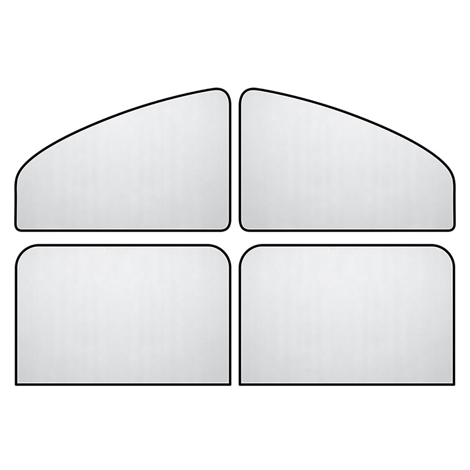Tryagat Car Side Window Sun Shades Cover fit for Opel Meriva, Rear Passenger Window Blinds Privacy Blackout Magnetic Nylon Mesh Fabric,Front window + rear window
