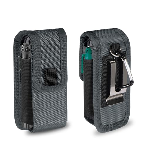 KENOBEE Funda multiherramienta con bolsillos compatible con Leatherman Wave Plus Wingman Surge Rebar Rev, pequeña bolsa de herramientas con clip para cinturón, bolsa EDC para camping, senderismo