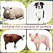 Frienda 6 Pcs 6 x 5 Inch Black Horse Scratching Pad Itch Relief for Horses and Livestock Large and Small Animal Scratch Horses, Cows, Goats, Dogs Farm Animal