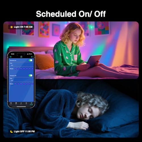 Image of LED Light Bar, Music Sync RGB Light Bar, USB Ambient Lamp, Color Changing Gaming TV Backlight with Remote Control, 15 Dynamic Modes for Room (App Control) (Small)