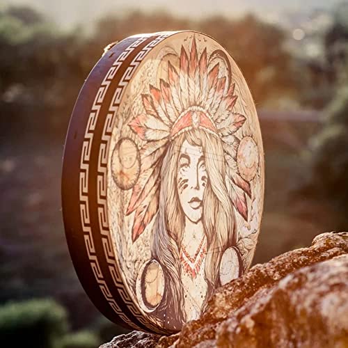 LIOONS Trendy Drum Spiritual Instrument Sound Healing Tool Shaman Drum Handmade Ethereal Drum para niños y niñas miniatura 4