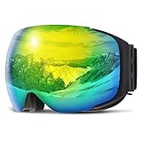 COPOZZ Ski Goggles, G2 Magnetic Snowboard Goggles, Polarized OTG UV400 Skiing Goggles for Options