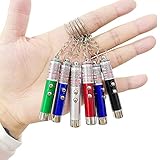 WNZQK 6 PCS Cat Toys Laser Pointer Mini Keychain Laser Pointer LED Flashlight Dog Laser Toy Pet Remote Control Laser (6 Pcs Pack A)