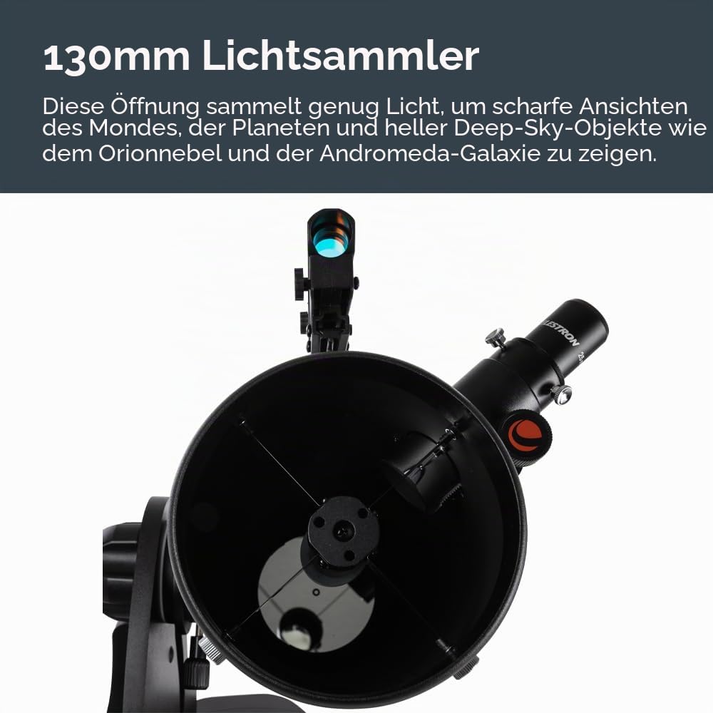 Celestron 22481 StarSense Explorer 130 mm Tisch-Dobson-Teleskop mit Smartphone-App-Unterstützung Funktioniert mit der StarSense-App - kompatibel mit iOS/Android