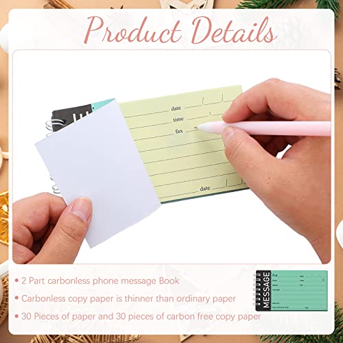 Colarr 9 Pcs Phone Message Book 2 Part Carbonless Message Notebooks Spiral Phone Message Pads Assorted Color Message Notepads For Phone Calls Office Home, 2.8 X 5 Inch, 60 Sheets Per Pad #TOP2