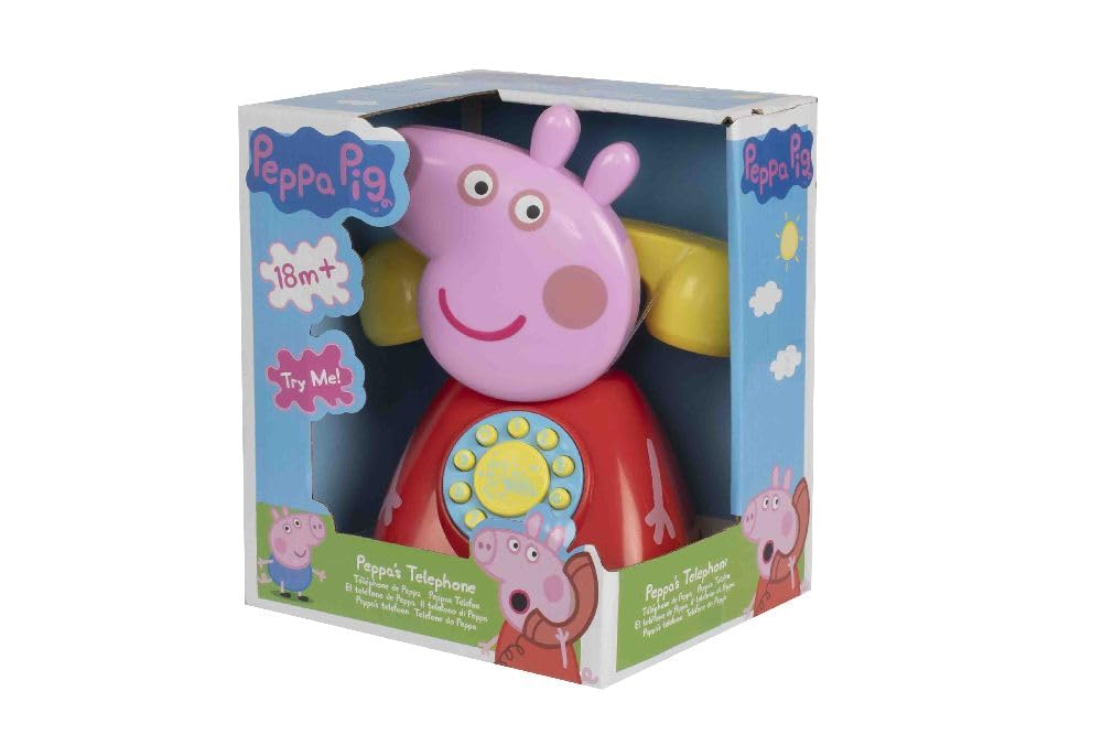 Peppa Pig Peppa’s Telephone – Kids Interactive Toy Phone with Musical Buttons & Character Sounds for Toddlers (18 Months+)