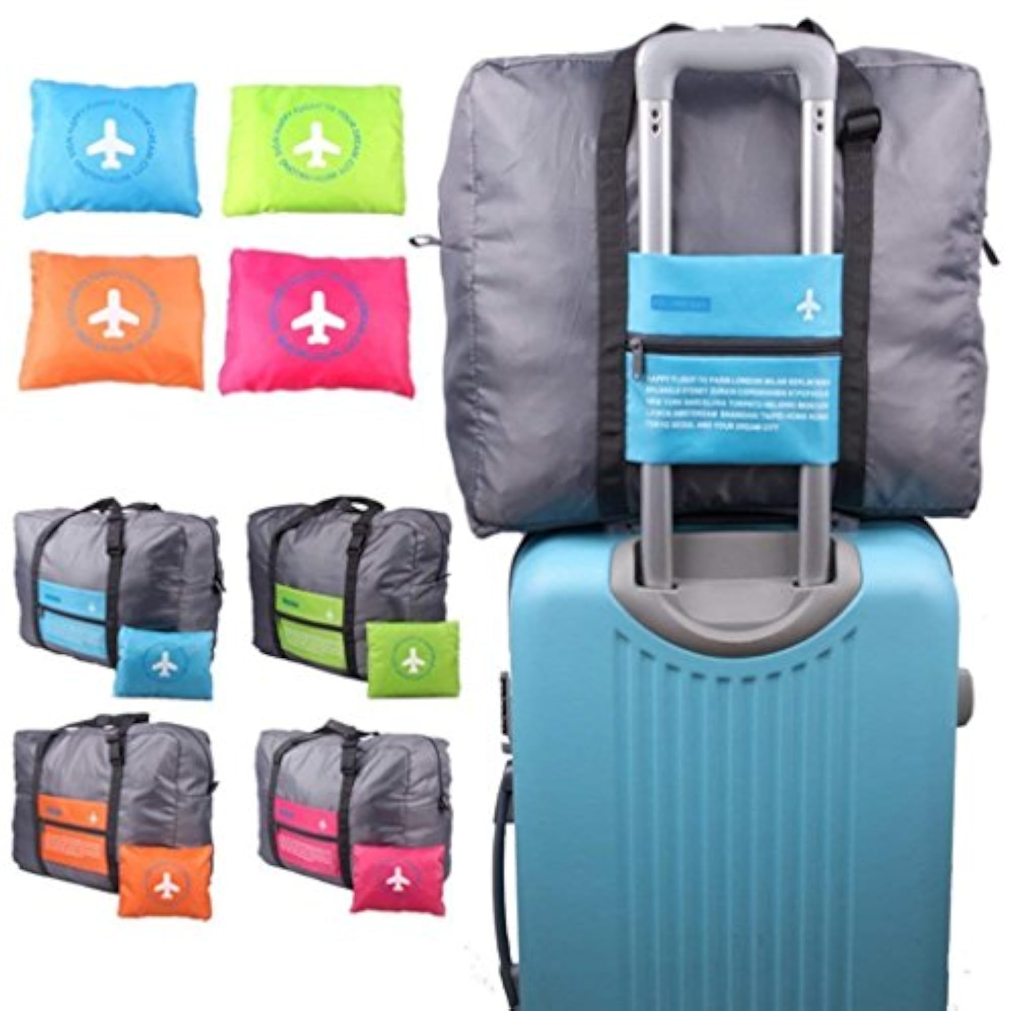 Multicolour Waterproof Foldable Lightweight Large Capacity Bag