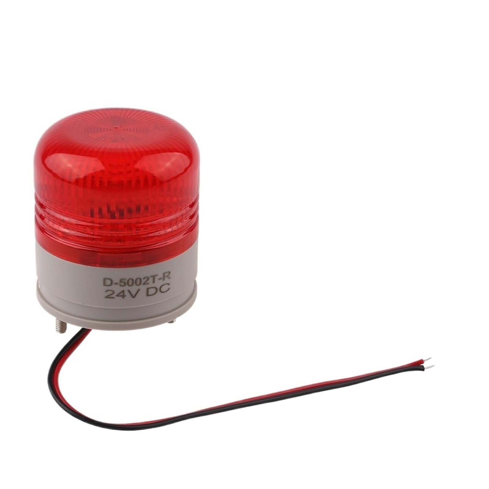 D-5002T Luz de advertencia de señal pequeña Indicador LED Alarma de seguridad Luz intermitente CC 12 V 24 V CA 110 V 220 V(Yellow no sound,DC12V)