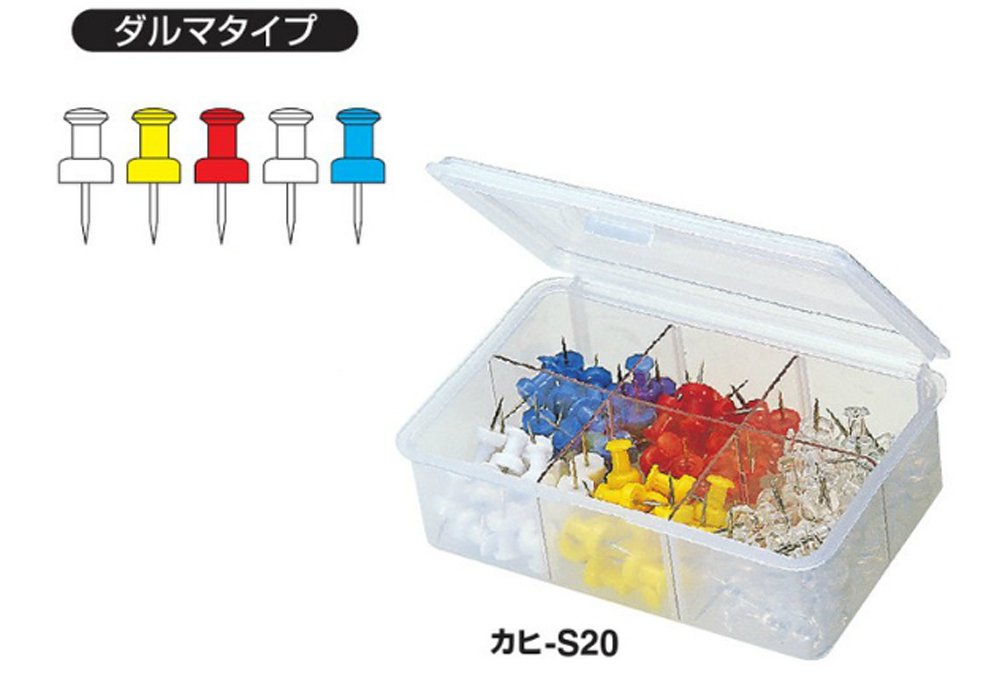 Kokuyokahi-S20 plastic thumbtack Dharma 5 color set (japan import)