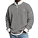 2026 Men's Casual Fashion Up Collar Contrasting Zipper Sweatshirt, Loose Fit Waffle Pullover, Lightweight Long Sleeve (US, Alpha, X-Large, Regular, Regular, Burgundy)