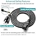 Power Cord Cable for Amplifier Musical Peavey Vox Guitar Amp PC AC Amplifiers, 18 AWG Universal AC 3-Prong Cable (10FT)