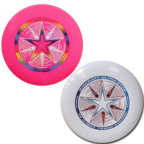 Discraft 175 Gram Ultra Star Sport Disc - 2 Pack (White & Pink)