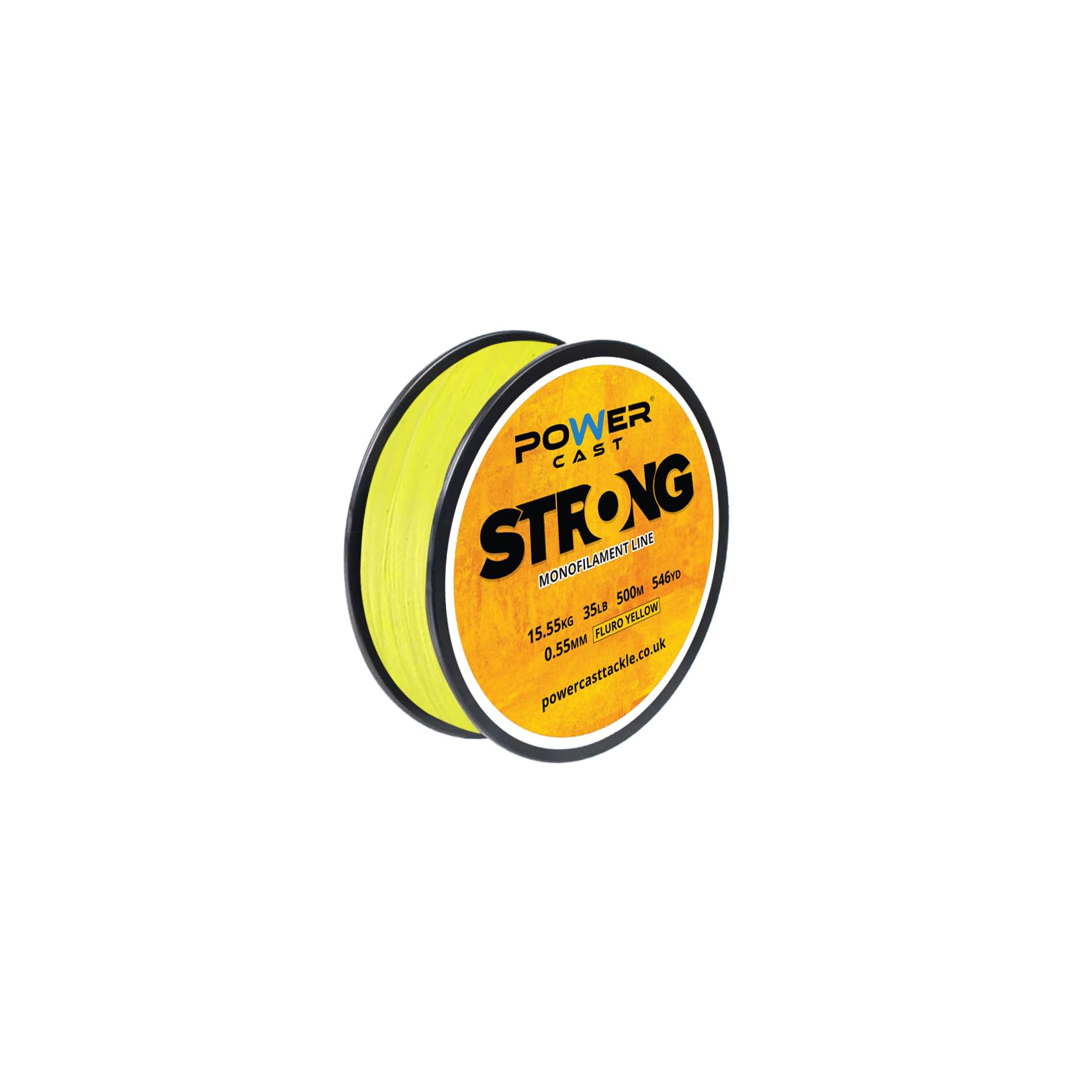 Strong Monofilament Fishing Line (Fluro-Yellow, 15.55kg/35lb - 500m/546yd- 0.55mm)