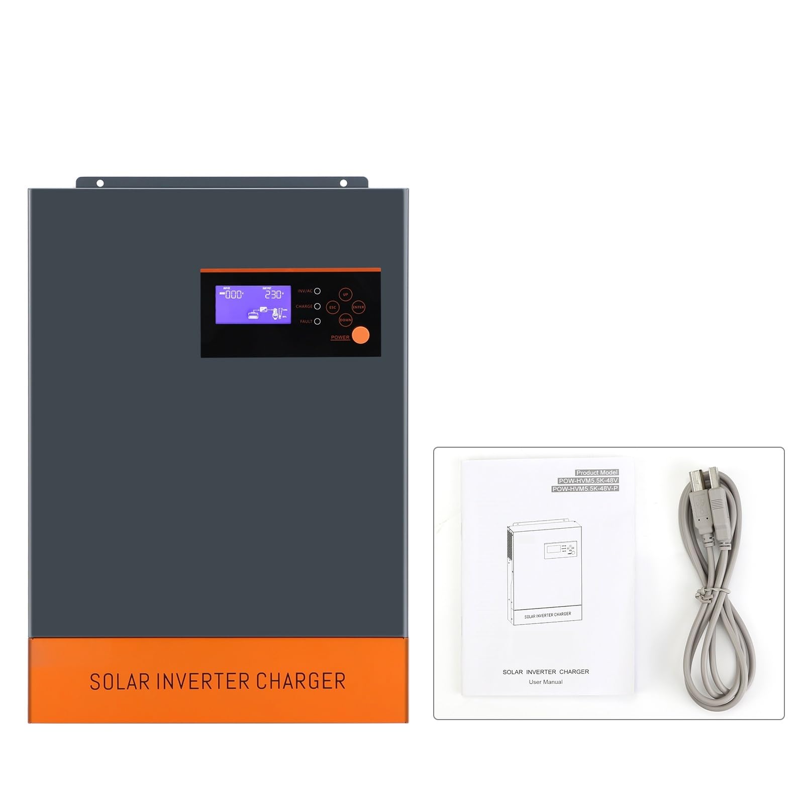 5.5KVA .5KW Hybrydowy Falownik Solarny MPPT 80A 500VDC Wejście PV 48V Z Funkcją Równoległą 5500W 3-fazowy Inwerter Słoneczny OszczęDność KosztóW