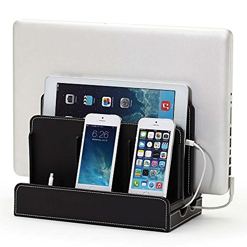 Great Useful Stuff Multi-Device Charging Stations (Black Leatherette)