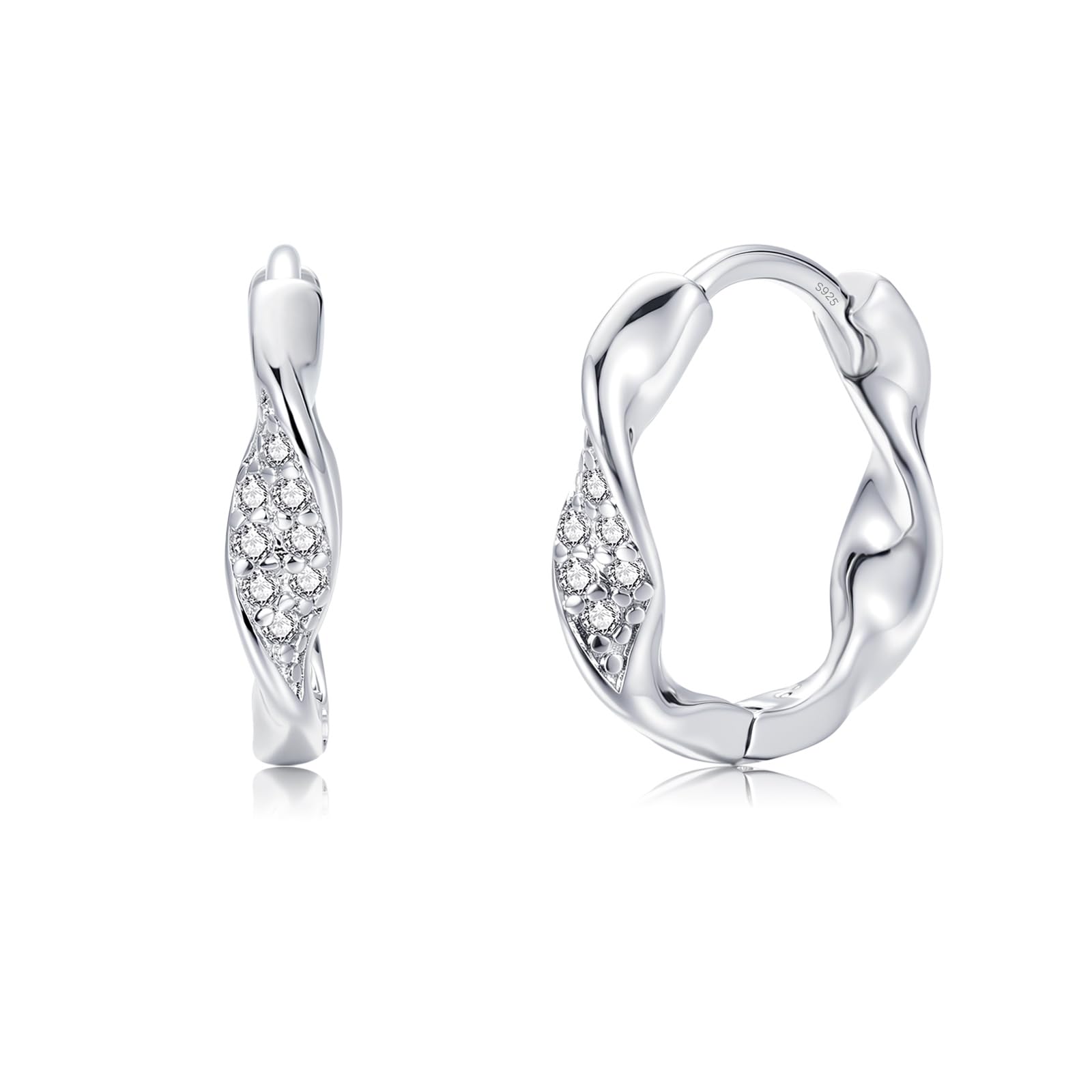 Cangall Ohrstecker Silber 925 Klein, 925 Sterling Silber Blu