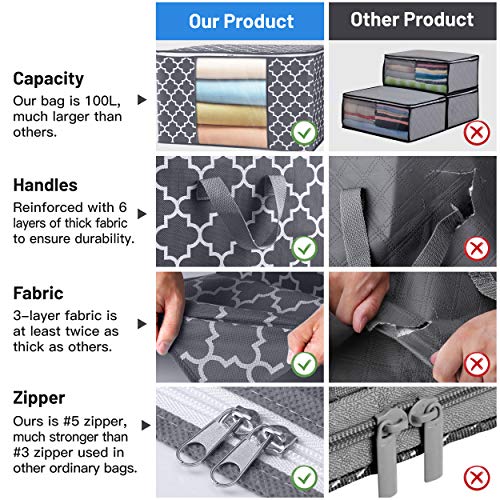 Wiselife SB8 Storage Bags, Large Blanket Clothes Organization And Storage Containers thumb #4