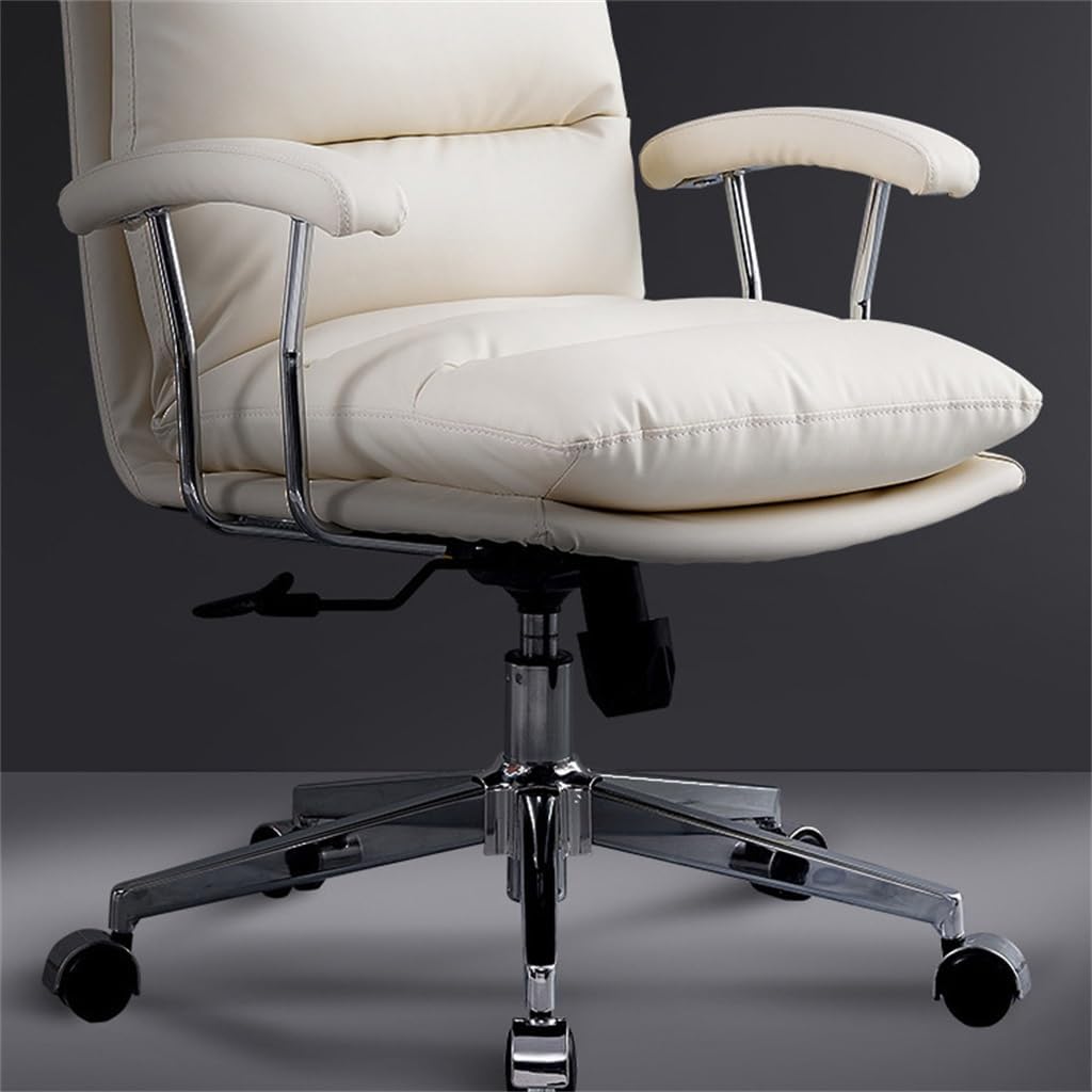 Genuine Leather Office Chair for Comfortable and Long-Lasting Sitting Waist Protection Boss's