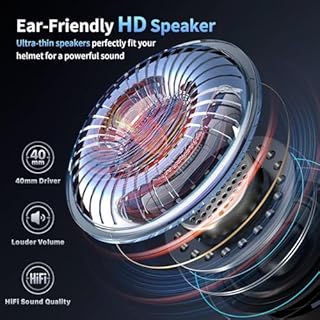 Fodsports FX-S Motorcycle Bluetooth Headset V5.4, 2-Way Helmet Intercom Communication System with IP67 Waterproof, CVC Noise Cancellation, Hands-Free Music/Call, 2 Type Mics, Black, 2 Pack