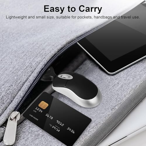 Ratón USB C retráctil mini mouse óptico de 3 botones para PC y Mac 5