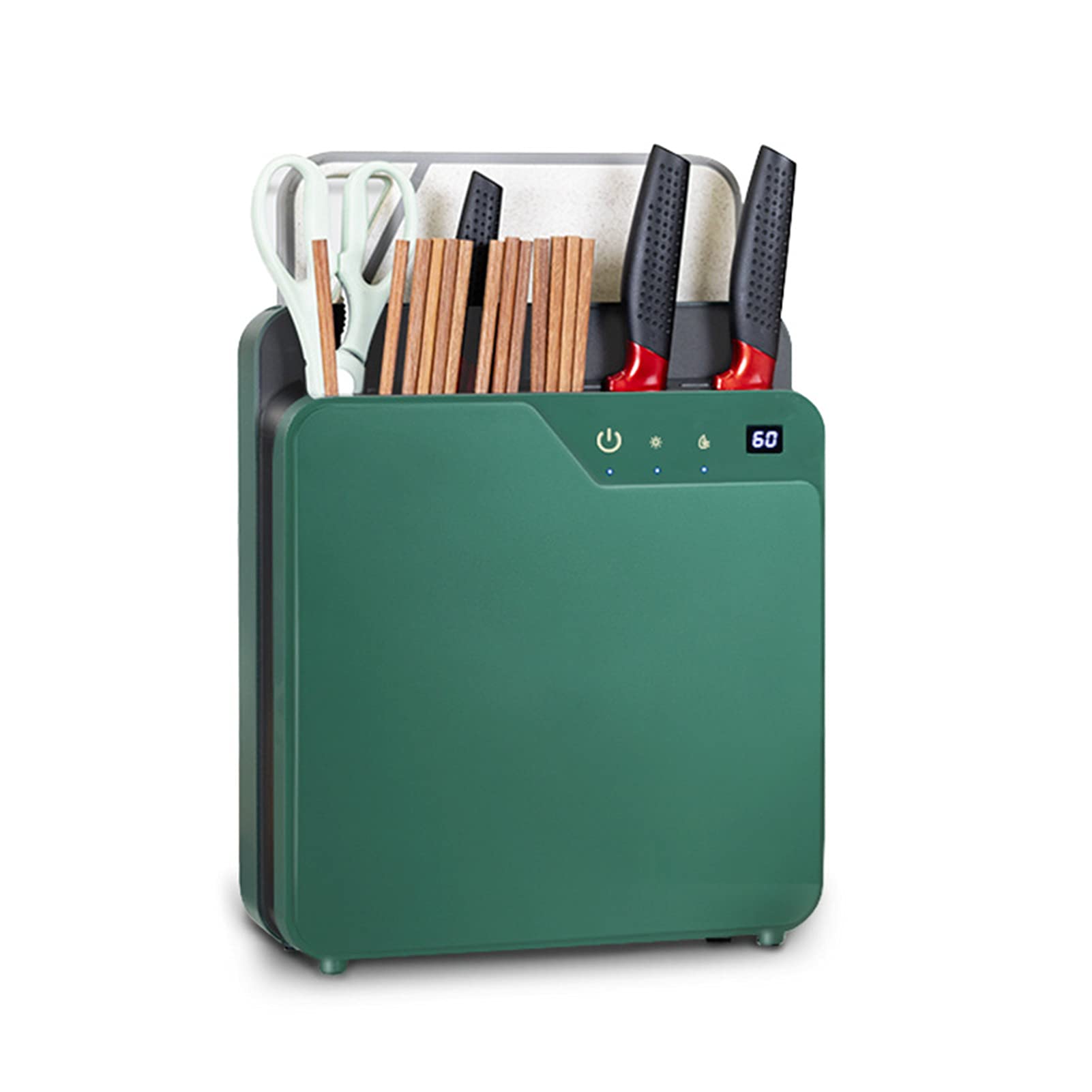 Bloque de cuchillos universal, rejilla para tablas de cortar, esterilización UV, secado, soporte para cubiertos, soporte inteligente para cuchillos, caja de desinfección para tablas de cortar