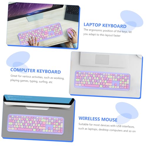 Teclado y ratón inalámbricos resistentes en ABS con 3 botones para máxima precisión en pc. 7