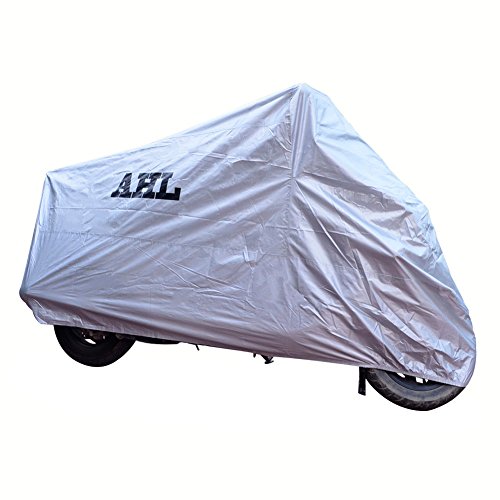 AHL Motorradgarage Abdeckung Faltgarage Cover Regenschutz Wasserdicht Staubdicht Jede Jahreszeit (XL,Silber)