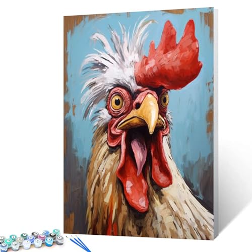 Peinture par numéros animaux de la ferme kit créatif avec cadre cadeau adulte idéal