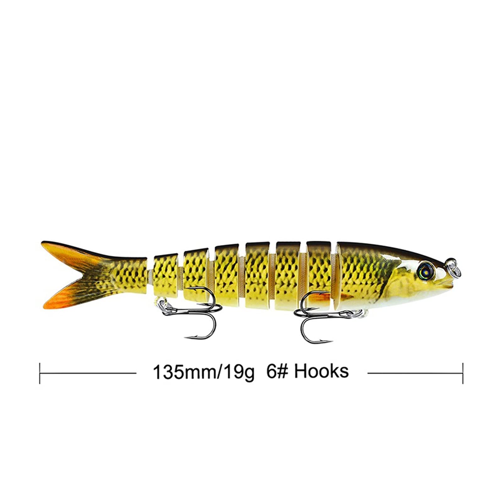 Kunstköder Angelköder Multi Gelenkend Sinking Wobblers Locken Köder Swimbait Harte Köder Angelgerät Für Bass 6 stücke Kunstköder Gummifische