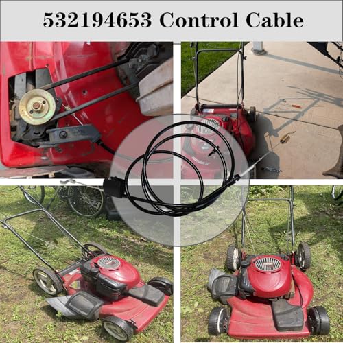 Toolyuan 532194653 Control Cable for AYP 194653 Husq 62522FE 65022ES Walk-Behind Mowers Cable Length 65-1/2" Conduit Length 55-1/2" by Toolyuan - Image 5