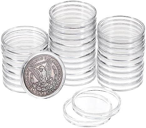 Amazon.com : Hipiwe 30 Packs 39mm Coin Holders Silvery Dollar Coin ...