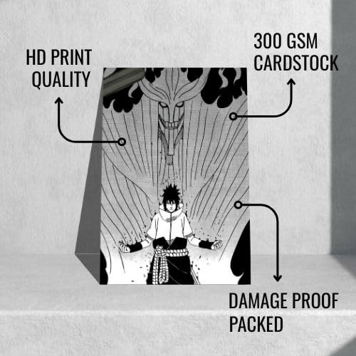 Image of Posternet Set of 12 (A4) Size poster Sasuke Uchiha manga kit wall decor 300 GSM hard poster Naruto posters Paper Print (A4) Full size (33 inch X 23 inch, Packed)