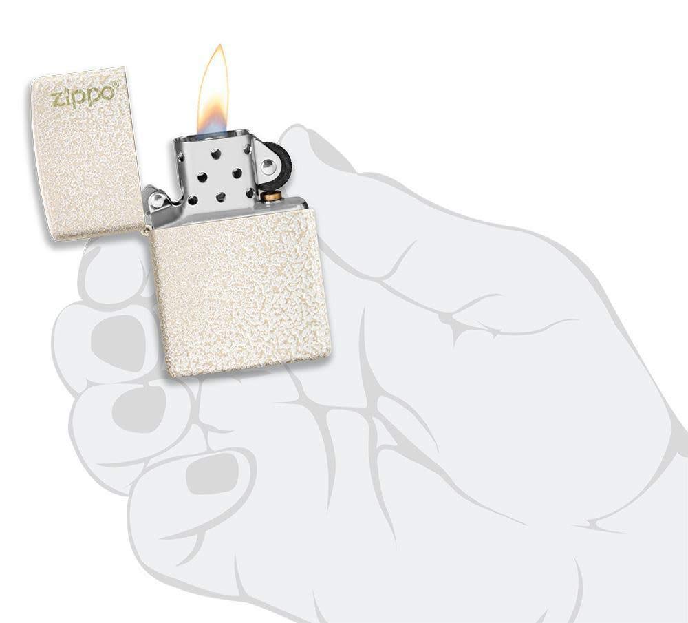 Zippo - Briquet tempête avec Logo, Design Verre mercurisé, Impression colorée Image Color, Rechargeable, réutilisable, Design Coupe-Vent, boîte Cadeau, fabriqué aux États-Unis