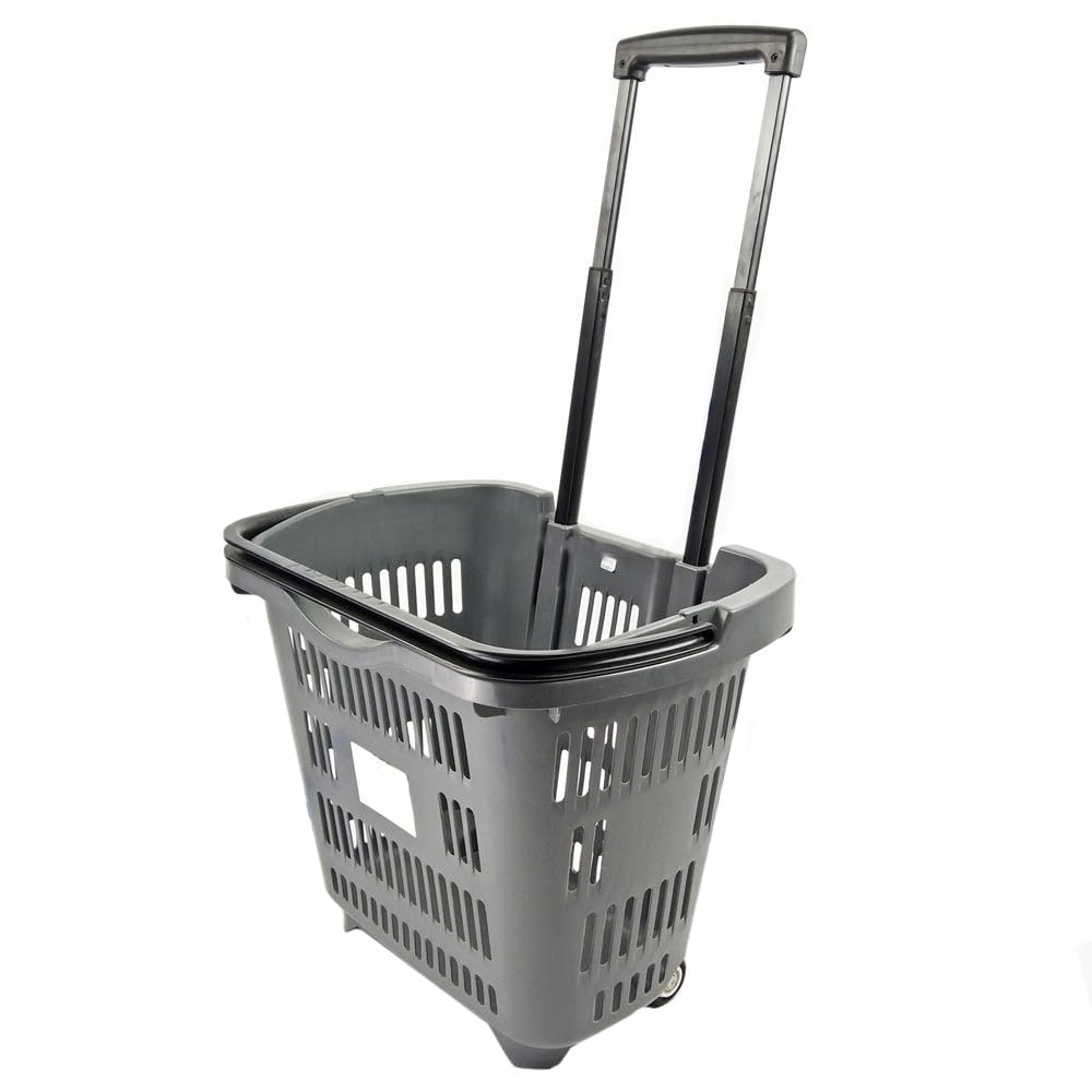 Bigapple 45L Shopping Basket with 2 Wheels Grey Colour(Pack of 1)-image-37
