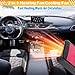 Car Heater 12V,Portable Car Heaters for Vehicle,200W Fast Heating Quickly Defrost Defogger Demister 2 in 1 Heating & Cooling Fan for Cigarette Lighter,360° Rotatable Plug in Car Heater