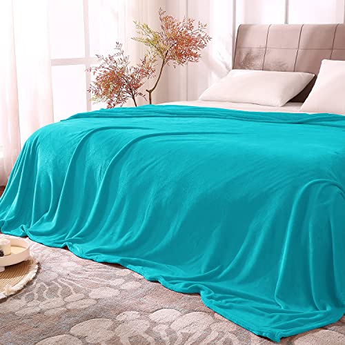 Image of BEDELITE Fleece Blanket King Size Blankets for Bed, Luxury Plush Cozy Fuzzy Blanket 108x90 inches, Super Soft Warm Lightweight Throw Blanket All Seasons Suitable, Teal