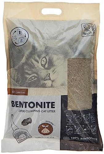 M-PETS Natural Yellow Bentonite Super Clumping Cat Litter, 100% Natural, Long-Lasting Odour Control, Dust-Free Cat Litter, Low-Tracking & Chemical-Free Litter, Unscented, 10L (Pack of 1) (B09N8JYMCF) Amazon Price History, Amazon Price Tracker