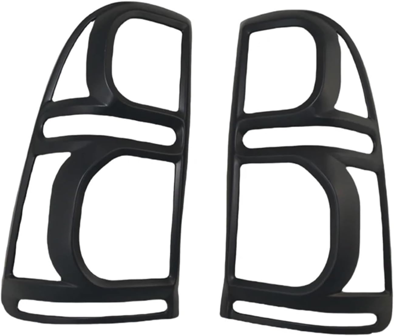 Abs Silver Matte Black Car Tail Lamp Cover Trim Compatible For Toyota Hilux Vigo 2012-2014 Car Accessories Exterior Decorate(Matte Black)