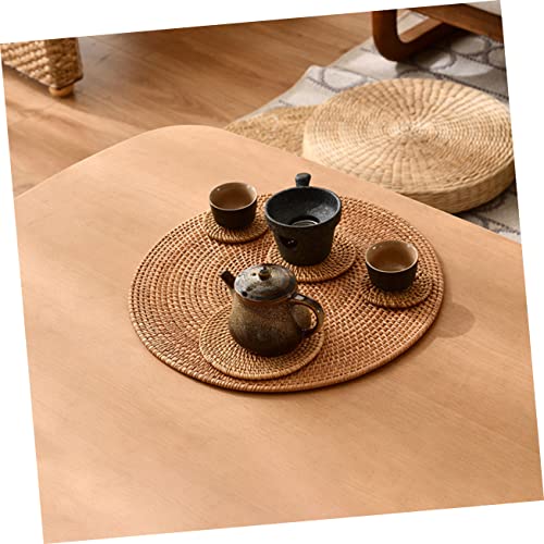 Set de table en rotin COLLBATH isolant et élégant pour repas chic - 8