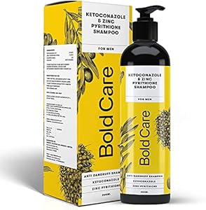 Bold Care Anti Dandruff Shampoo for Men 200ml - Paraben Free - Soothes Itchy and Dry Scalp - All Hair Types - Green Apple Fragrance