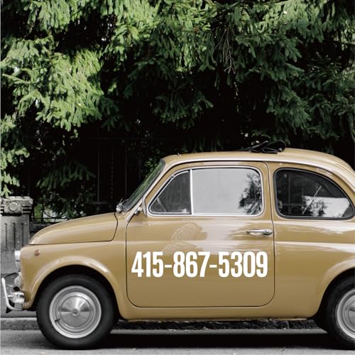 Image of 13 Sheets Large Letter and Numbers Stickers 6inch Vinyl Self Adhesive Stickers for Crafts Outdoor Sign Wall Mailbox Windows Doors Car Poster Board, Homes, Businesses, Address Numbers(White)