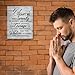 Creoate Serenity Prayer Canvas Wall Art, God Grant Me the Serenity, Farmhouse Inspirational Wall Decor for Bedroom Prayer Room, Grey, 12x15 Inches