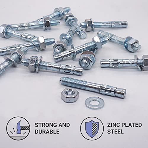 2 Tasselli Cuneo Tasselli A Cuneo Zincati M10 X 300 Mm SKIR'CO - Per Muratura E Calcestruzzo Ancoraggi Calcestruzzo Zincati