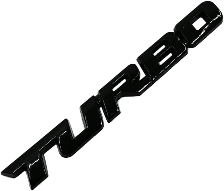 Dandeliondeme 3D Car Styling Metal TURBO Letters Emblem Sticker Rear Tailgate Badge Decor for Ford Mercedes-Benz BMW Volkswagen Passat Audi Diesel Convertible☆Black